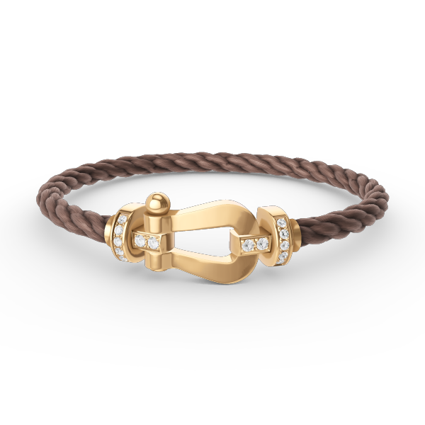 ¡®Aura Jewels¡¯FORCE LARGE HORSESHOE HALF DIAMOND BRACELET GOLD