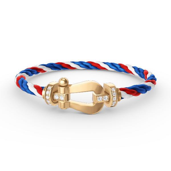 ¡®Aura Jewels¡¯FORCE LARGE HORSESHOE HALF DIAMOND BRACELET GOLD