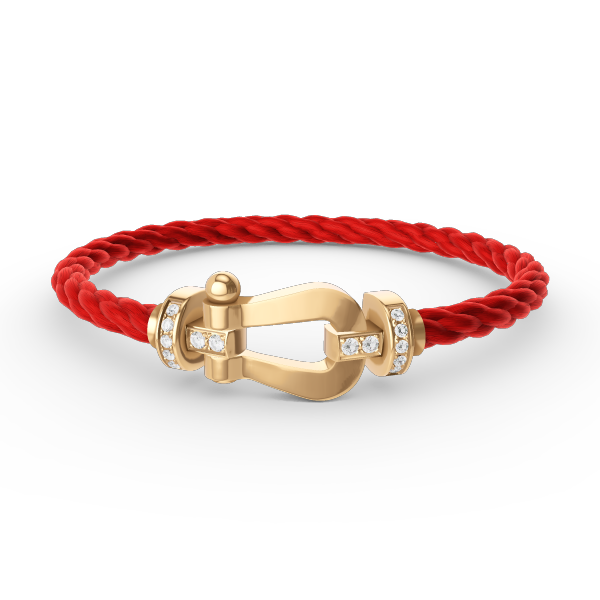 ¡®Aura Jewels¡¯FORCE LARGE HORSESHOE HALF DIAMOND BRACELET GOLD
