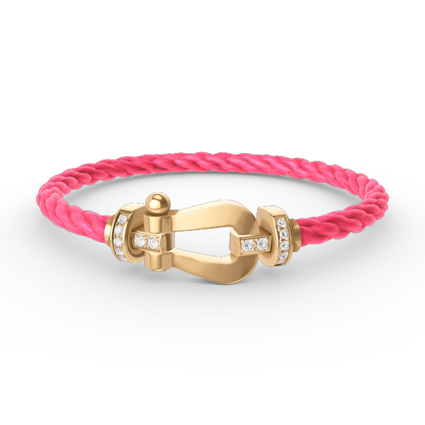 ¡®Aura Jewels¡¯FORCE LARGE HORSESHOE HALF DIAMOND BRACELET GOLD