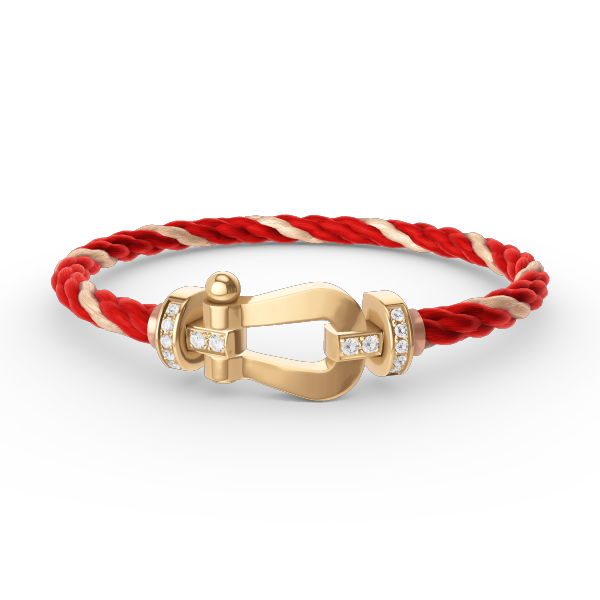 ¡®Aura Jewels¡¯FORCE LARGE HORSESHOE HALF DIAMOND BRACELET GOLD
