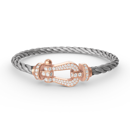 ¡®Aura Jewels¡¯FORCE LARGE HORSESHOE FULL DIAMOND BRACELET ROSE GOLD