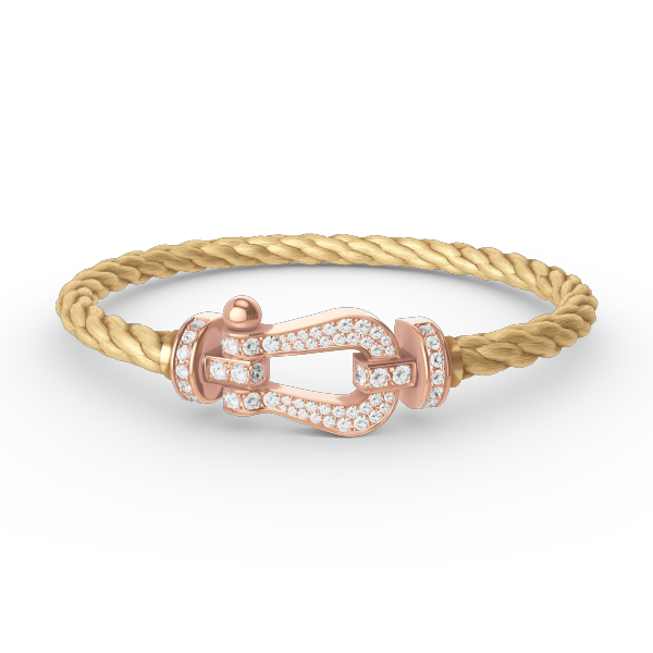 ¡®Aura Jewels¡¯FORCE LARGE HORSESHOE FULL DIAMOND BRACELET ROSE GOLD