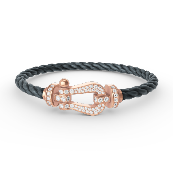 ¡®Aura Jewels¡¯FORCE LARGE HORSESHOE FULL DIAMOND BRACELET ROSE GOLD