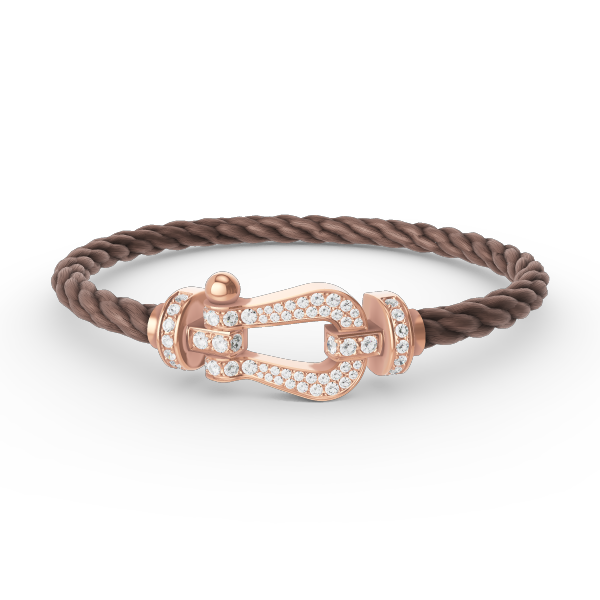 ¡®Aura Jewels¡¯FORCE LARGE HORSESHOE FULL DIAMOND BRACELET ROSE GOLD