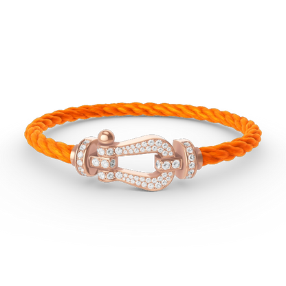 ¡®Aura Jewels¡¯FORCE LARGE HORSESHOE FULL DIAMOND BRACELET ROSE GOLD
