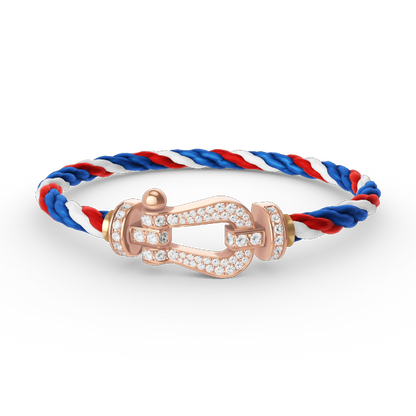 ¡®Aura Jewels¡¯FORCE LARGE HORSESHOE FULL DIAMOND BRACELET ROSE GOLD