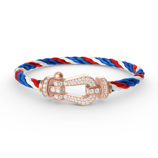 ¡®Aura Jewels¡¯FORCE LARGE HORSESHOE FULL DIAMOND BRACELET ROSE GOLD