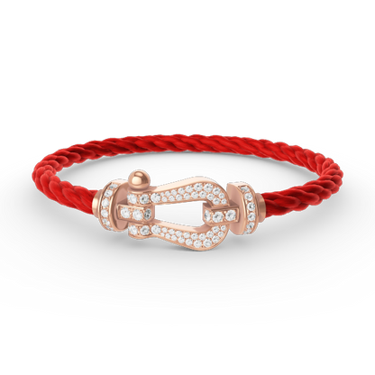 ¡®Aura Jewels¡¯FORCE LARGE HORSESHOE FULL DIAMOND BRACELET ROSE GOLD