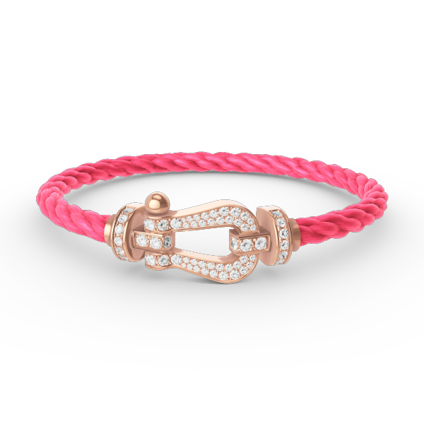 ¡®Aura Jewels¡¯FORCE LARGE HORSESHOE FULL DIAMOND BRACELET ROSE GOLD