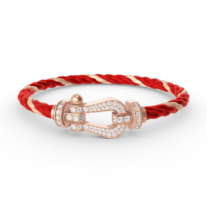 ¡®Aura Jewels¡¯FORCE LARGE HORSESHOE FULL DIAMOND BRACELET ROSE GOLD