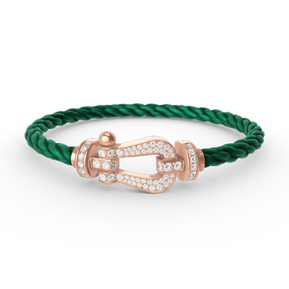¡®Aura Jewels¡¯FORCE LARGE HORSESHOE FULL DIAMOND BRACELET ROSE GOLD