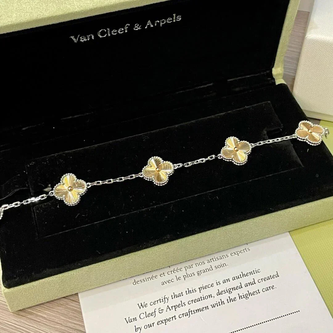 [Aura Jewels]New  CLOVER 5 MOTIF LASER BRACELET COLLECTION