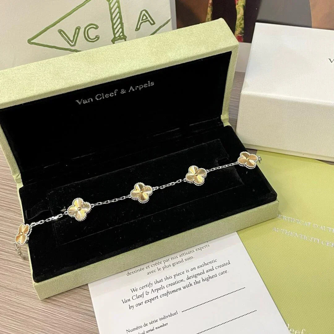[Aura Jewels]New  CLOVER 5 MOTIF LASER BRACELET COLLECTION