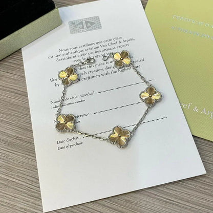 [Aura Jewels]New  CLOVER 5 MOTIF LASER BRACELET COLLECTION