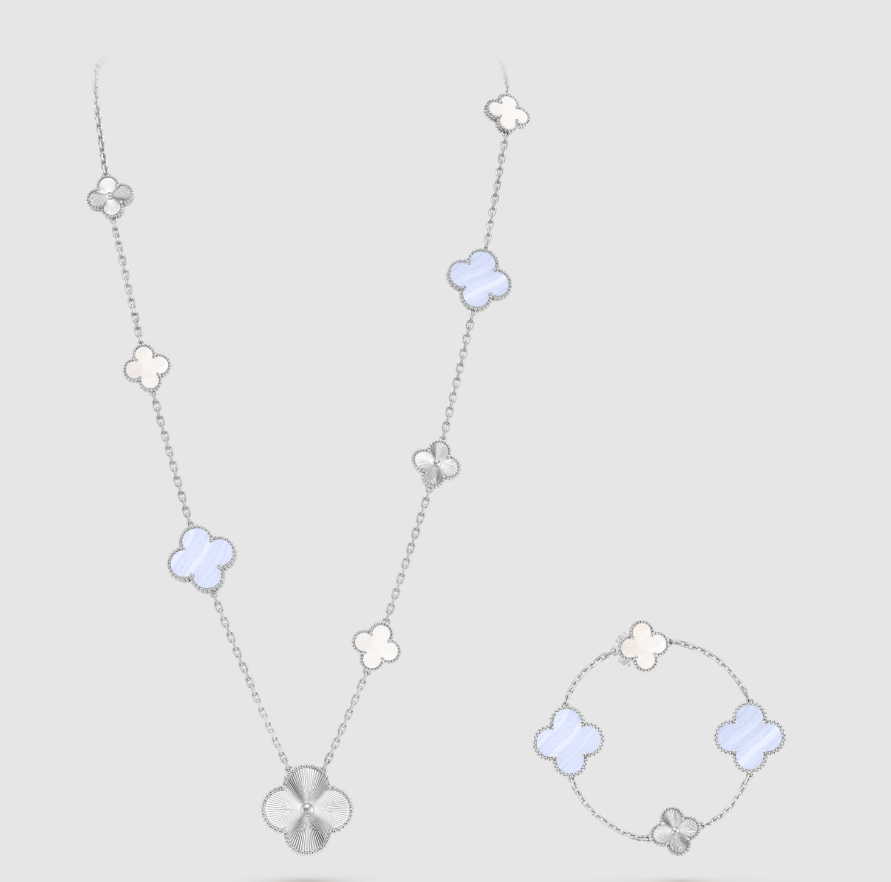 [¡®Aura Jewels¡¯] 25 NEW CLOVER 15 MOTIFS PURPLE CHALCEDONY