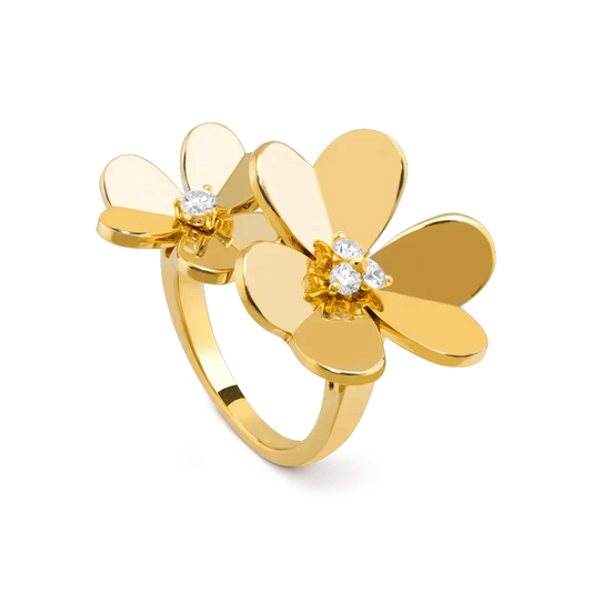 ¡®Aura Jewels¡¯CLOVER COMOS GOLD DIAMOND RING
