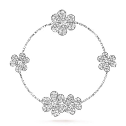 ¡®Aura Jewels¡¯FRIVOLE SILVER 5 FLOWERS BRACELET