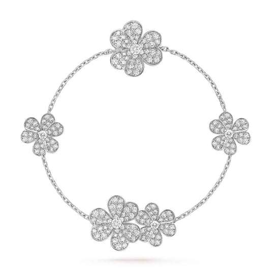 ¡®Aura Jewels¡¯FRIVOLE SILVER 5 FLOWERS BRACELET