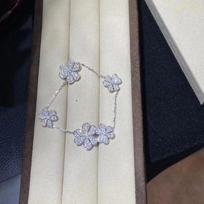 ¡®Aura Jewels¡¯FRIVOLE SILVER 5 FLOWERS BRACELET