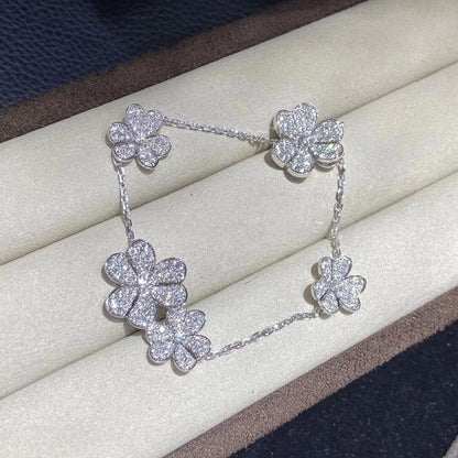 ¡®Aura Jewels¡¯FRIVOLE SILVER 5 FLOWERS BRACELET