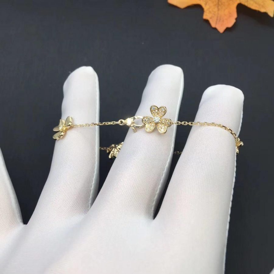 ¡®Aura Jewels¡¯FRIVOLE GOLD 5 FLOWERS BRACELET