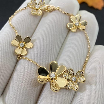 ¡®Aura Jewels¡¯FRIVOLE GOLD 5 FLOWERS BRACELET
