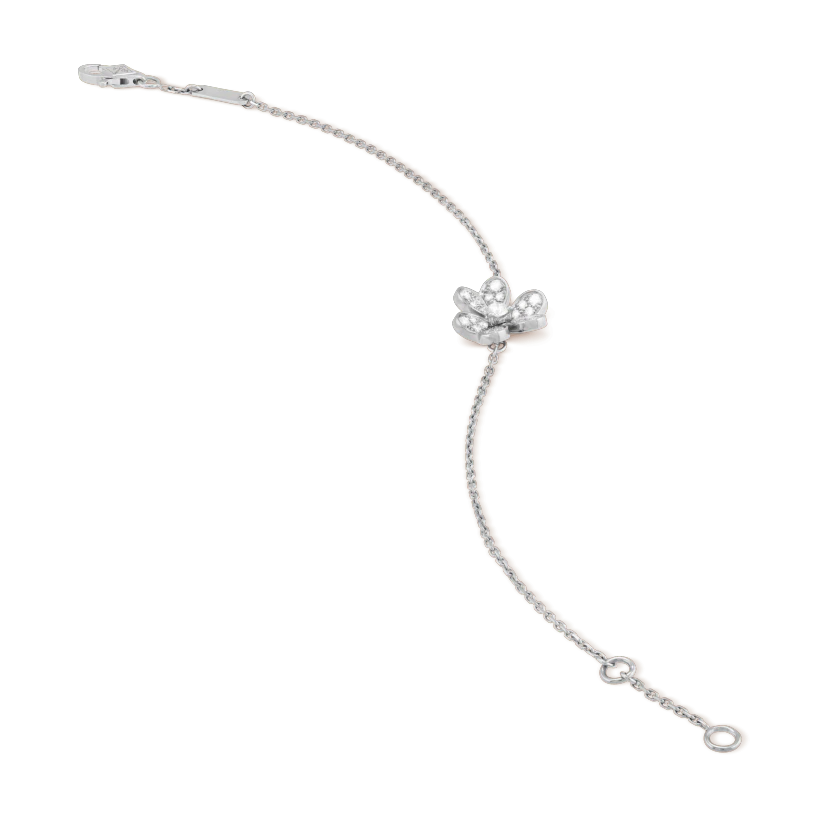 ¡®Aura Jewels¡¯FRIVOLE SILVER FLOWER DIAMOND BRACELET