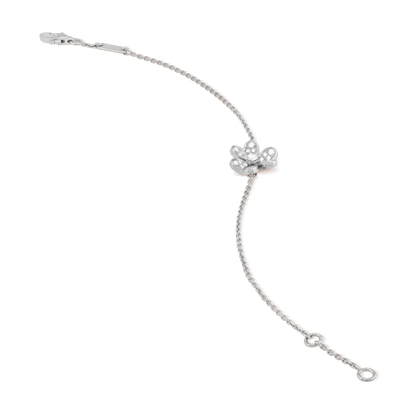 ¡®Aura Jewels¡¯FRIVOLE SILVER FLOWER DIAMOND BRACELET