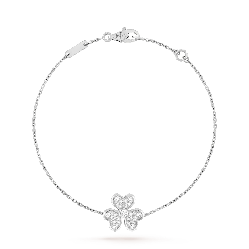 ¡®Aura Jewels¡¯FRIVOLE SILVER FLOWER DIAMOND BRACELET