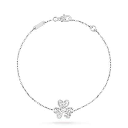¡®Aura Jewels¡¯FRIVOLE SILVER FLOWER DIAMOND BRACELET