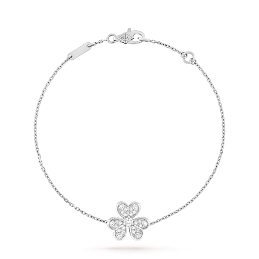 ¡®Aura Jewels¡¯FRIVOLE SILVER FLOWER DIAMOND BRACELET