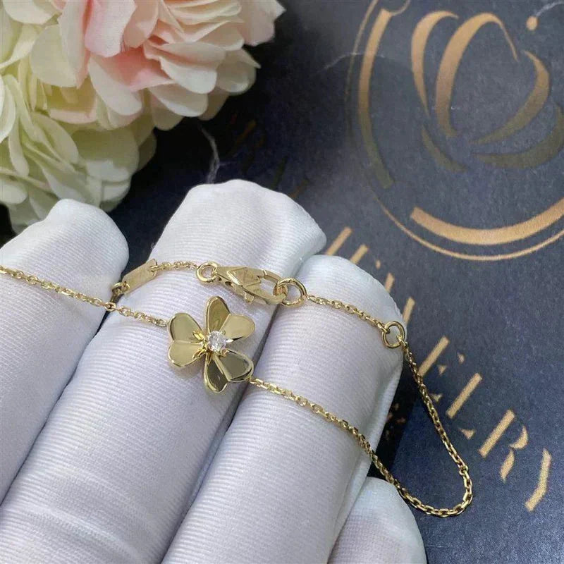¡®Aura Jewels¡¯FRIVOLE GOLD FLOWER PINK MALACHITE BRACELET