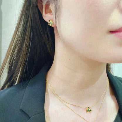 ¡®Aura Jewels¡¯FRIVOLE  FLOWER MALACHITE EARRINGS