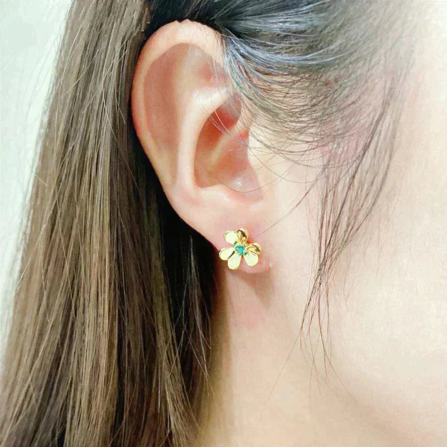 ¡®Aura Jewels¡¯FRIVOLE  FLOWER MALACHITE EARRINGS