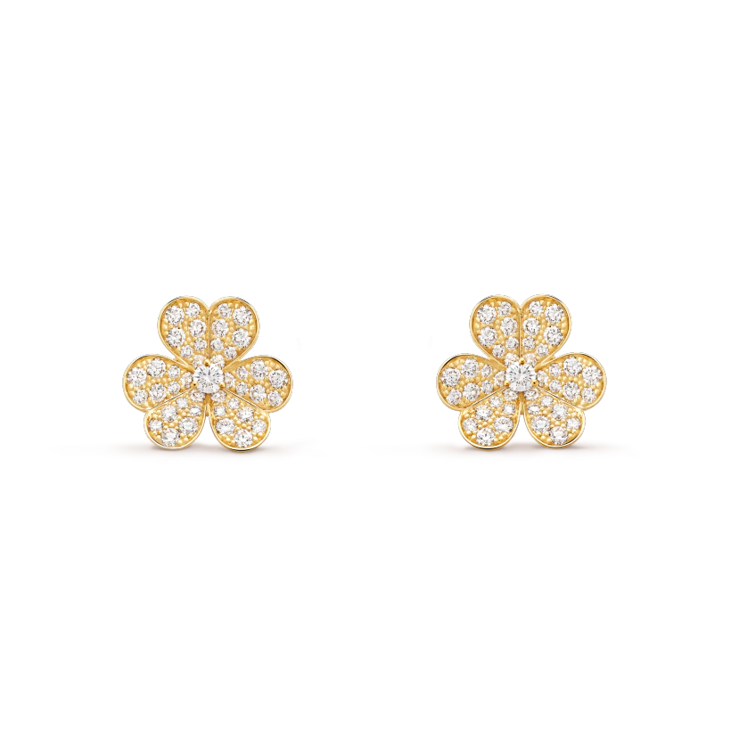 ¡®Aura Jewels¡¯FRIVOLE GOLD FLOWER DIAMOND EARRINGS