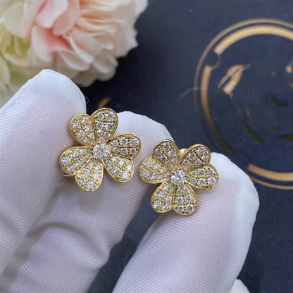 ¡®Aura Jewels¡¯FRIVOLE GOLD FLOWER DIAMOND EARRINGS
