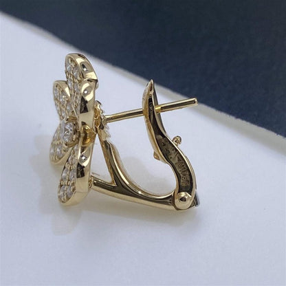 ¡®Aura Jewels¡¯FRIVOLE GOLD FLOWER DIAMOND EARRINGS