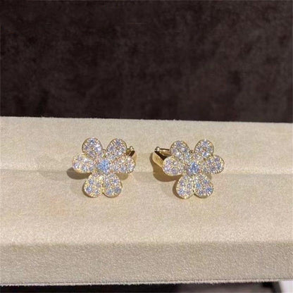 ¡®Aura Jewels¡¯FRIVOLE GOLD FLOWER DIAMOND EARRINGS