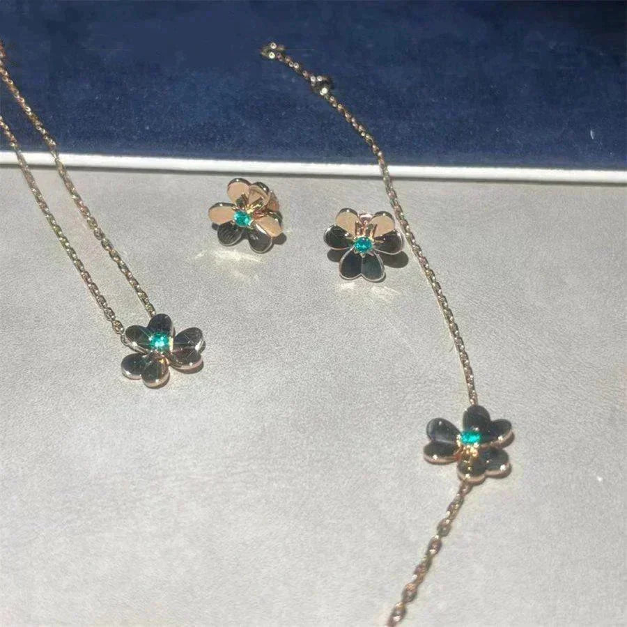 ¡®Aura Jewels¡¯FRIVOLE  FLOWER MALACHITE EARRINGS