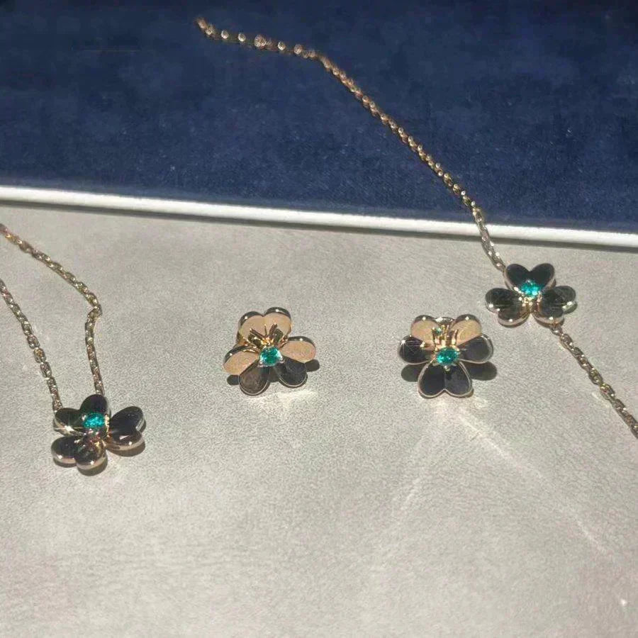 ¡®Aura Jewels¡¯FRIVOLE  FLOWER MALACHITE EARRINGS