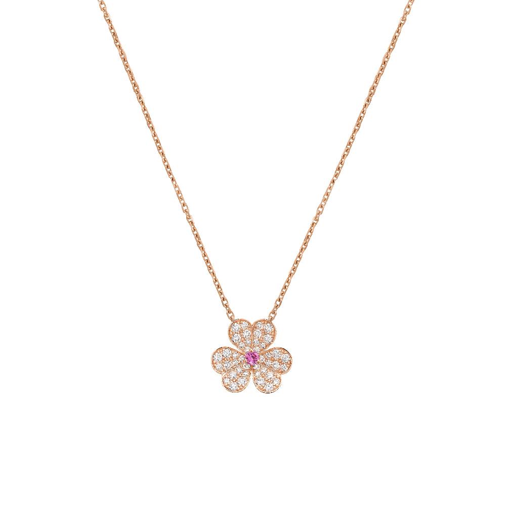 ¡®Aura Jewels¡¯FRIVOLE ROSE GOLD FLOWER DIAMOND NECKLACE