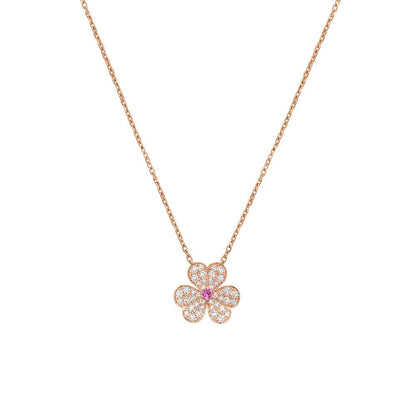 ¡®Aura Jewels¡¯FRIVOLE ROSE GOLD FLOWER DIAMOND NECKLACE