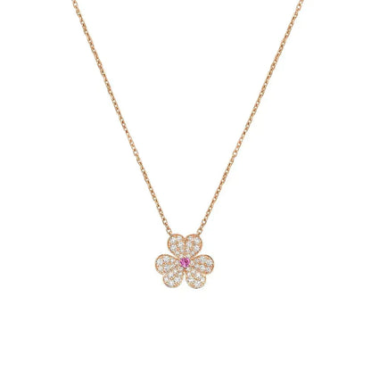 ¡®Aura Jewels¡¯FRIVOLE ROSE GOLD FLOWER DIAMOND NECKLACE
