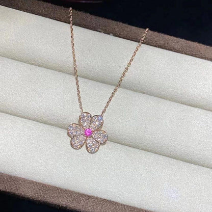 ¡®Aura Jewels¡¯FRIVOLE ROSE GOLD FLOWER DIAMOND NECKLACE