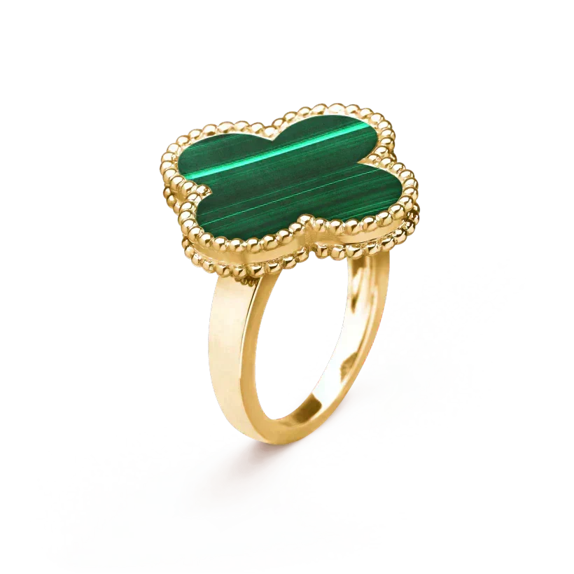 ¡®Aura Jewels¡¯CLOVER MALACHITE RING