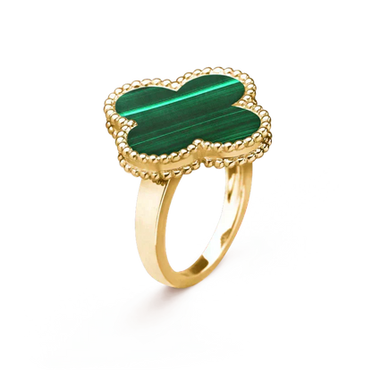 ¡®Aura Jewels¡¯CLOVER MALACHITE RING