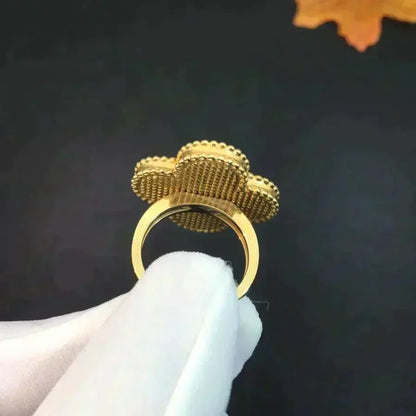 ¡®Aura Jewels¡¯CLOVER MALACHITE RING