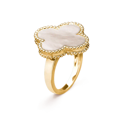 ¡®Aura Jewels¡¯CLOVER WHITE MOP RING