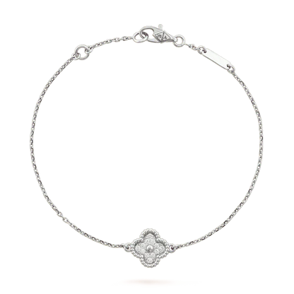 ¡®Aura Jewels¡¯CLOVER  SINGLE FLOWER BRACELET SILVER